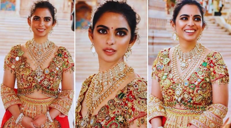 Isha Ambani wore 7 year old diamond necklace at brother Anant's wedding